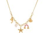 Tiny Blush Charms Necklace