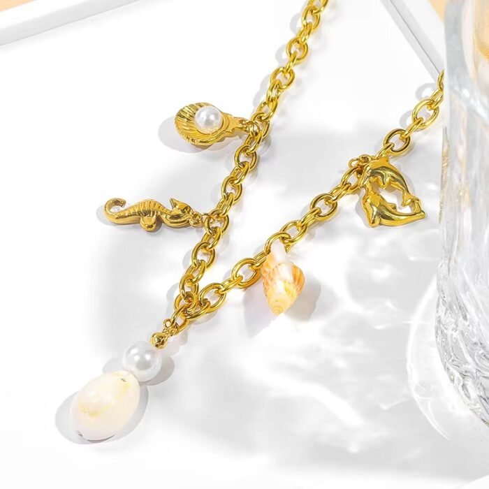 Sea Shell Charm Necklace - Image 3