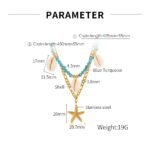 Gold Starfish Layered Necklace - Image 5