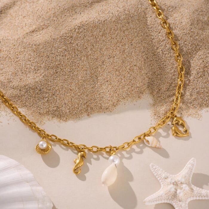 Sea Shell Charm Necklace - Image 6