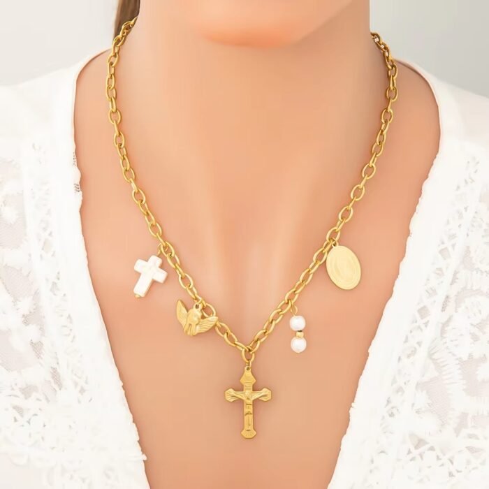 Cross of Charms Necklace - Image 2