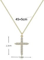 Stella Crystal Cross Necklace - Image 4