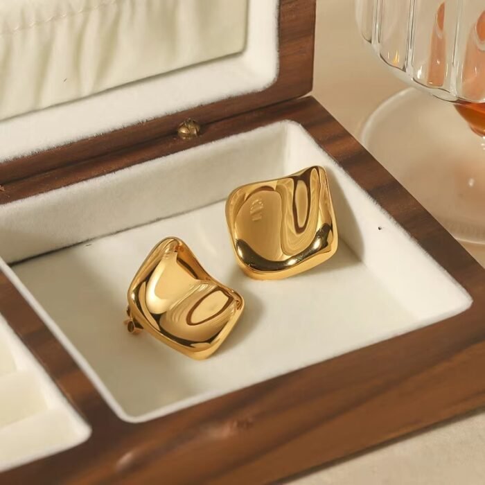 Bloc Stud Earrings - Image 3