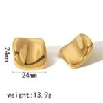 Bloc Stud Earrings - Image 4