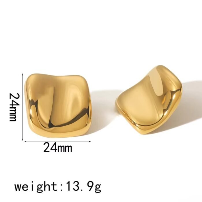 Bloc Stud Earrings - Image 4