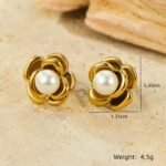 Flora Pearl Studs - Image 3