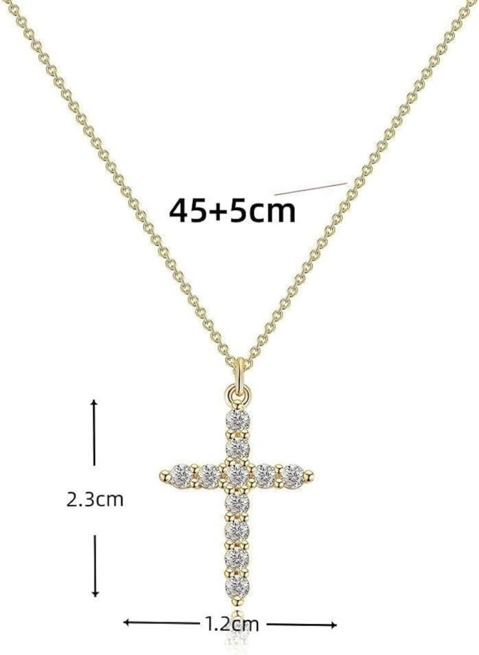 Stella Crystal Cross Necklace - Image 6
