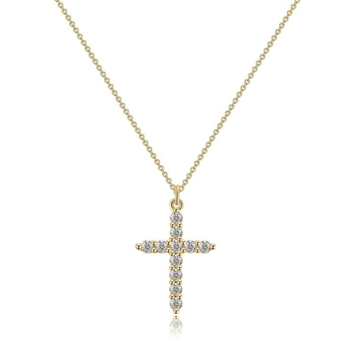 Stella Crystal Cross Necklace - Image 5