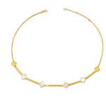 alba pearl love necklace(clover) – Gold Vermeil Necklace by Deaura