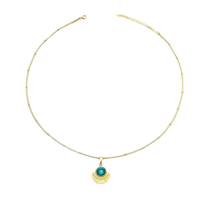 emerals rise necklace – Gold Vermeil Necklace by Deaura