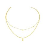 flora belleza double stack necklace – Gold Vermeil Necklace by Deaura