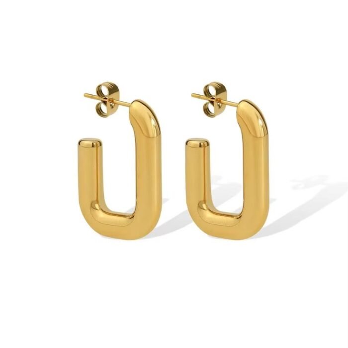 Linear Luxe Hoops - Image 1