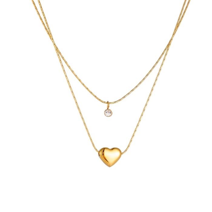 Elena Love Double Stack Necklace - Image 1