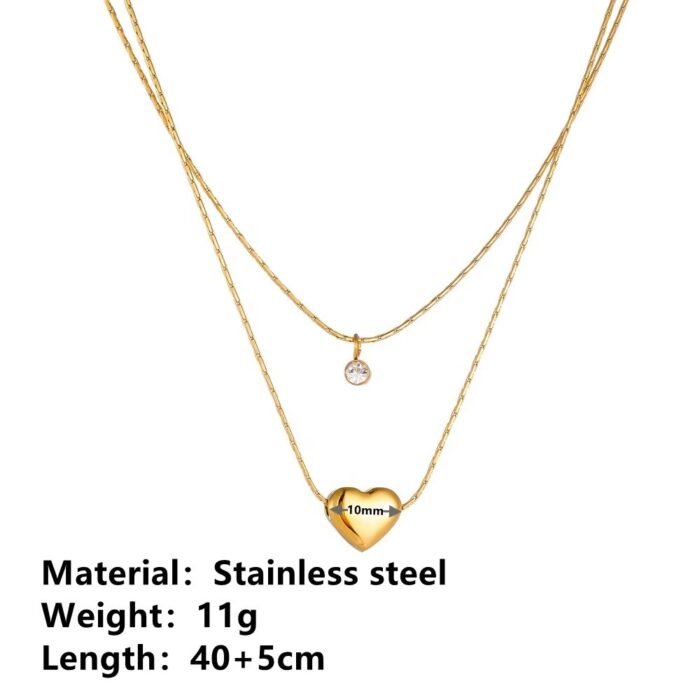 Elena Love Double Stack Necklace - Image 5