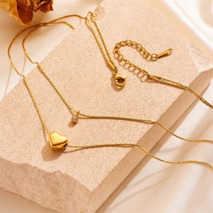 Elena Love Double Stack Necklace - Image 3