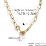 Giulia Pearl Drop Necklace - Image 5