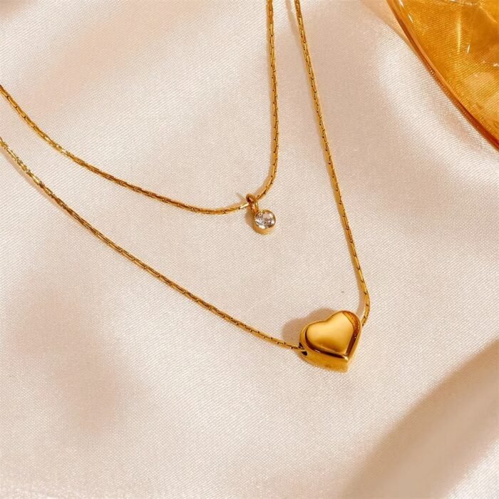 Elena Love Double Stack Necklace - Image 4