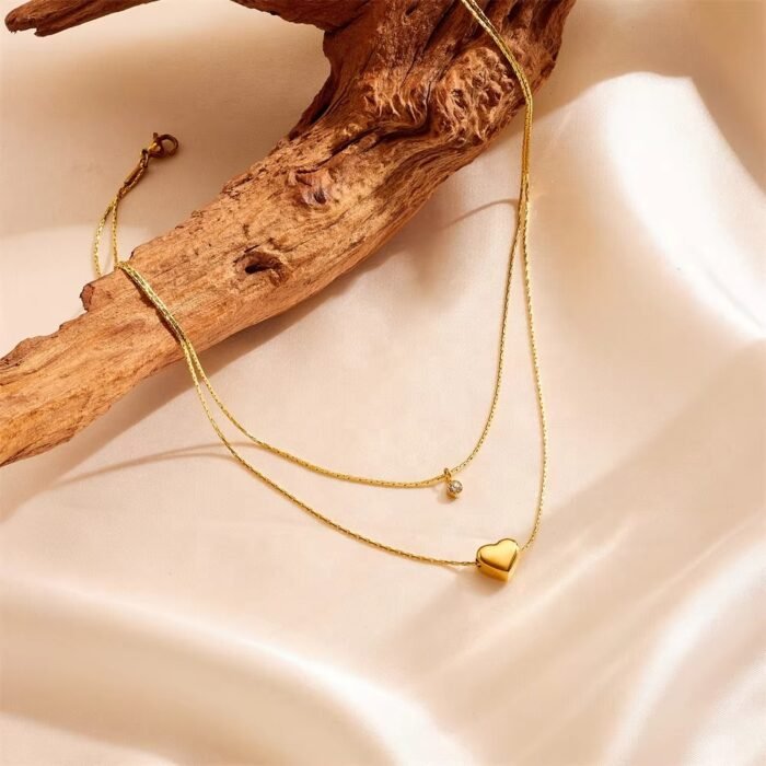 Elena Love Double Stack Necklace - Image 2