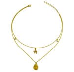 ocean wish double stack necklace – Gold Vermeil Necklace by Deaura