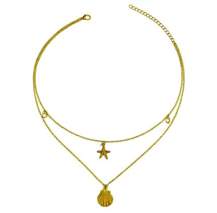 ocean wish double stack necklace – Gold Vermeil Necklace by Deaura