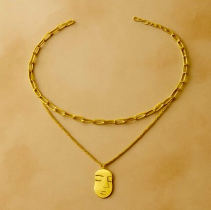 vera donna double stack necklace – Gold Vermeil Necklace by Deaura
