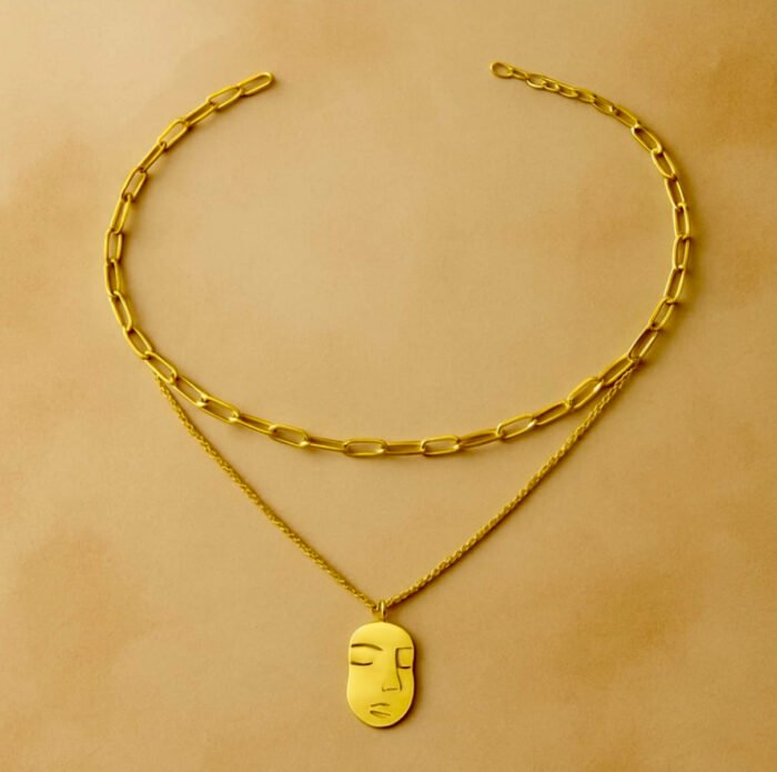 vera donna double stack necklace – Gold Vermeil Necklace by Deaura