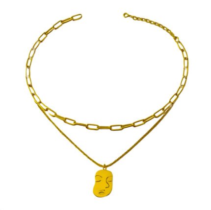 vera donna double stack necklace – Gold Vermeil Necklace by Deaura