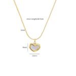 Celeste MOP Heart Necklace - Image 4