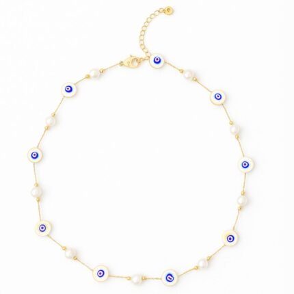 Evil Eye Pearl Necklace