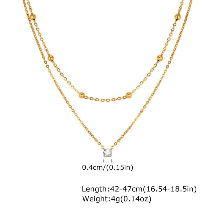 Lustra Duo Double Stack Necklace - Image 5