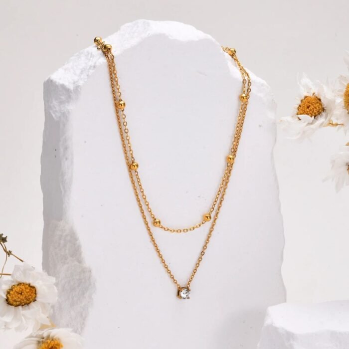 Lustra Duo Double Stack Necklace - Image 4