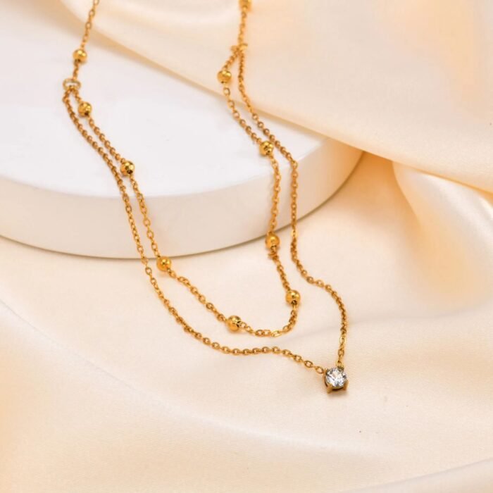 Lustra Duo Double Stack Necklace - Image 3