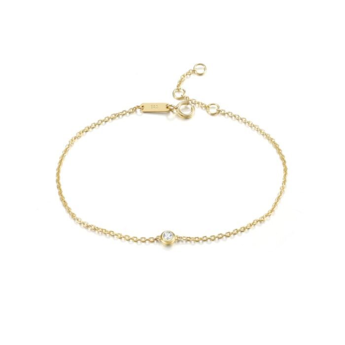 Minimalist Solitaire Bracelet - Image 1
