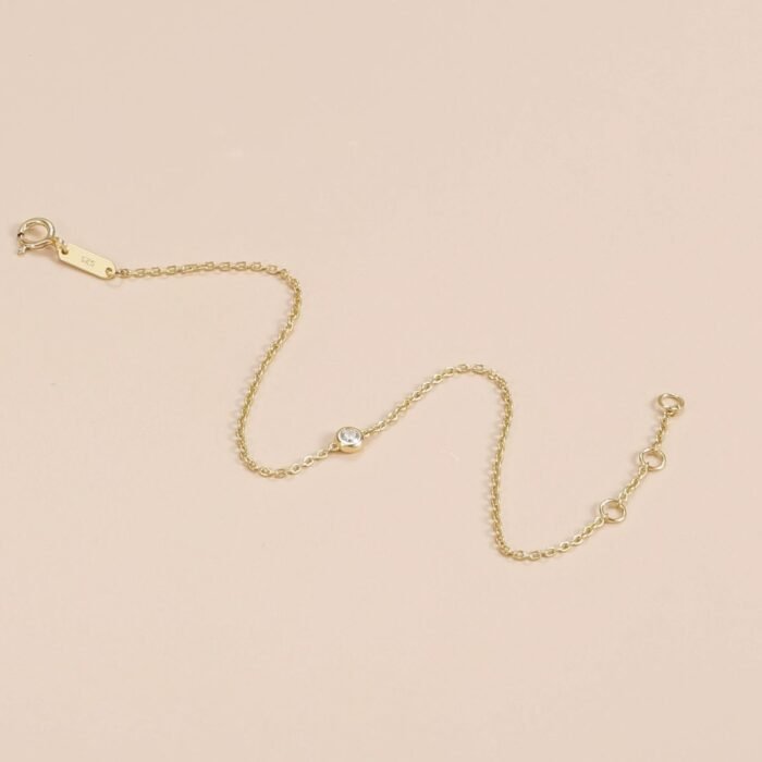 Minimalist Solitaire Bracelet - Image 3
