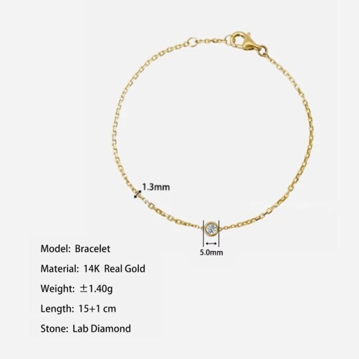 Minimalist Solitaire Bracelet - Image 5