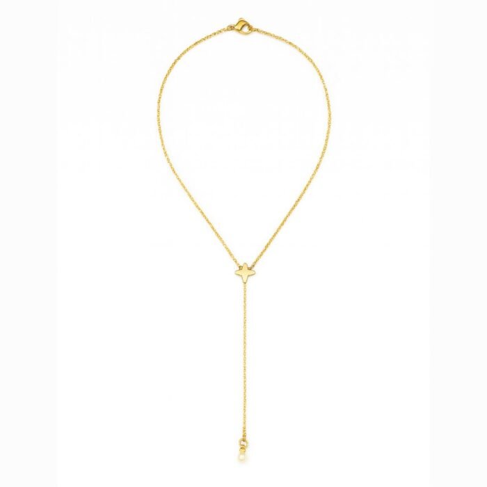 Starry Pearl Tassel Necklace - Image 1